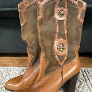 Miranda by Miranda Lambert Candice Western Boots | Brown Leather & Suede. Size 9